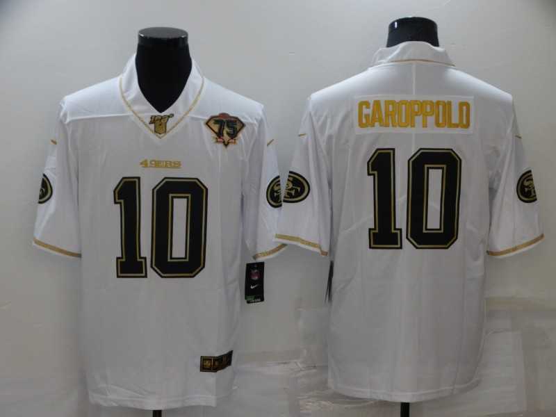 Nike 49ers 10 Jimmy Garoppolo White Gold 75th Anniversary Vapor Limited Jersey Dzhi,We sell and wholesale Nike 49ers 10 Jimmy Garoppolo White Gold 75th Anniversary Vapor Limited Jersey Dzhi on line form chian!